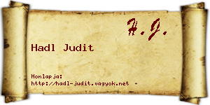 Hadl Judit névjegykártya