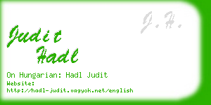 judit hadl business card